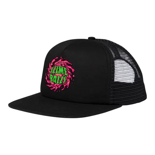 Slime Balls Skateboards Hat Logo Mesh Trucker Black/Pink