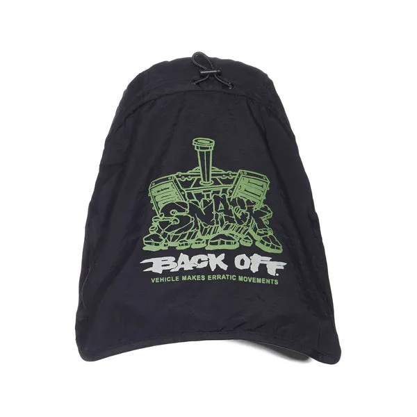 SNACK SKATEBOARDS BACK OFF NECKFLAP BLACK CAP