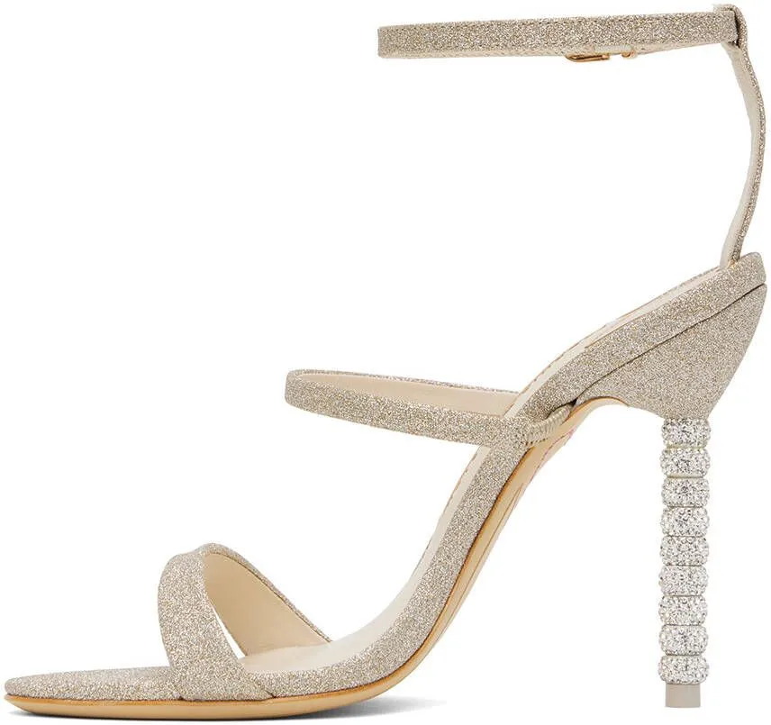 Sophia Webster Gold Rosalind Heeled Sandals