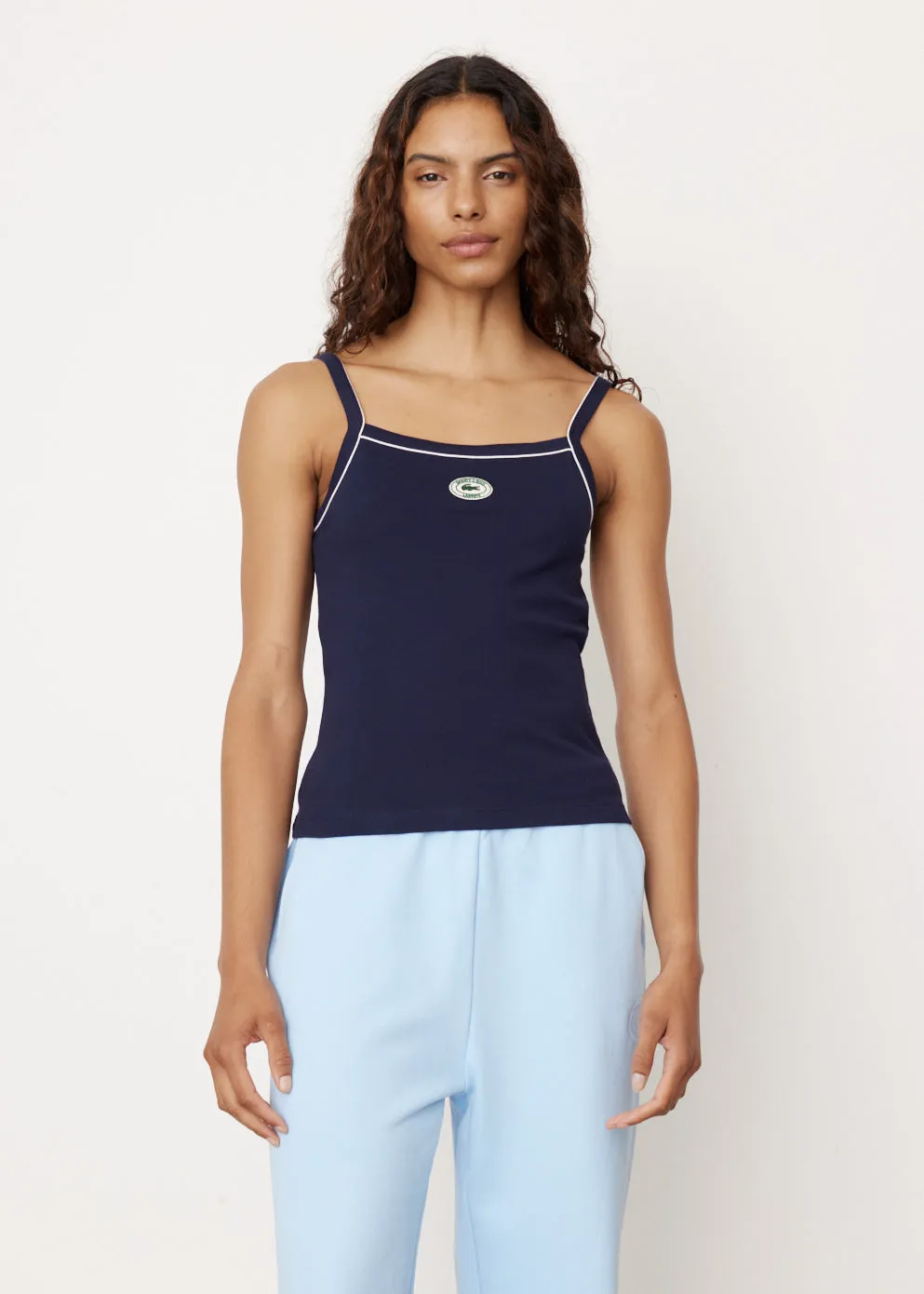 Sporty and Rich -  x Lacoste Pique Tank Top - Tank