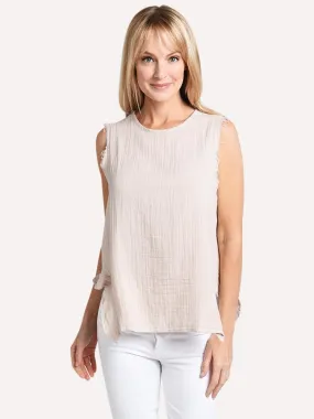     STARK X  Sleeveless Ruffle Top    