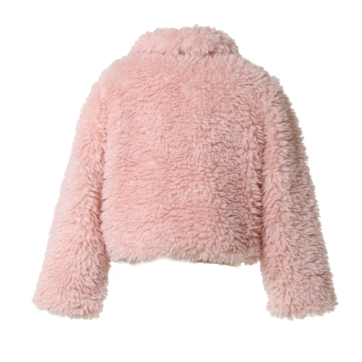 Stella Mccartney Short Pink Borg Jacket For Girls And Teens