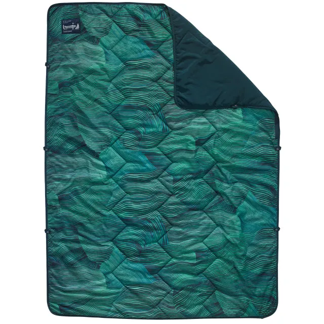 Stellar Blanket, Single - Green Wave Print