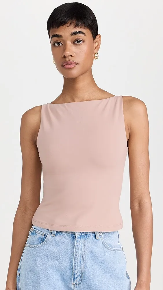 Susana Monaco   Wide Neck Sleeveless Top 