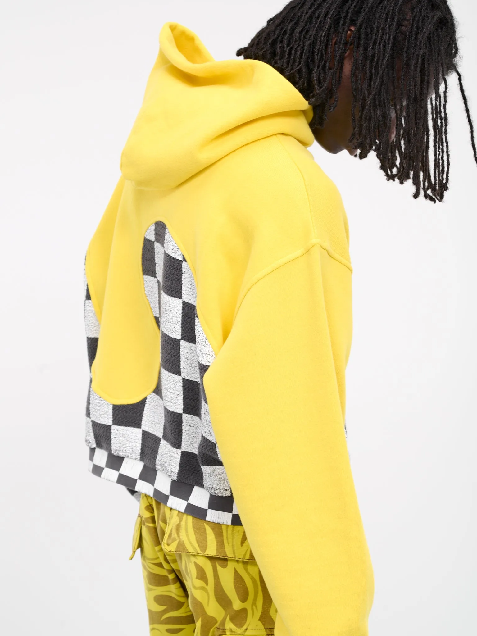 Taxi Swirl Hoodie (ERL08T022-YELLOW-CHECKER)