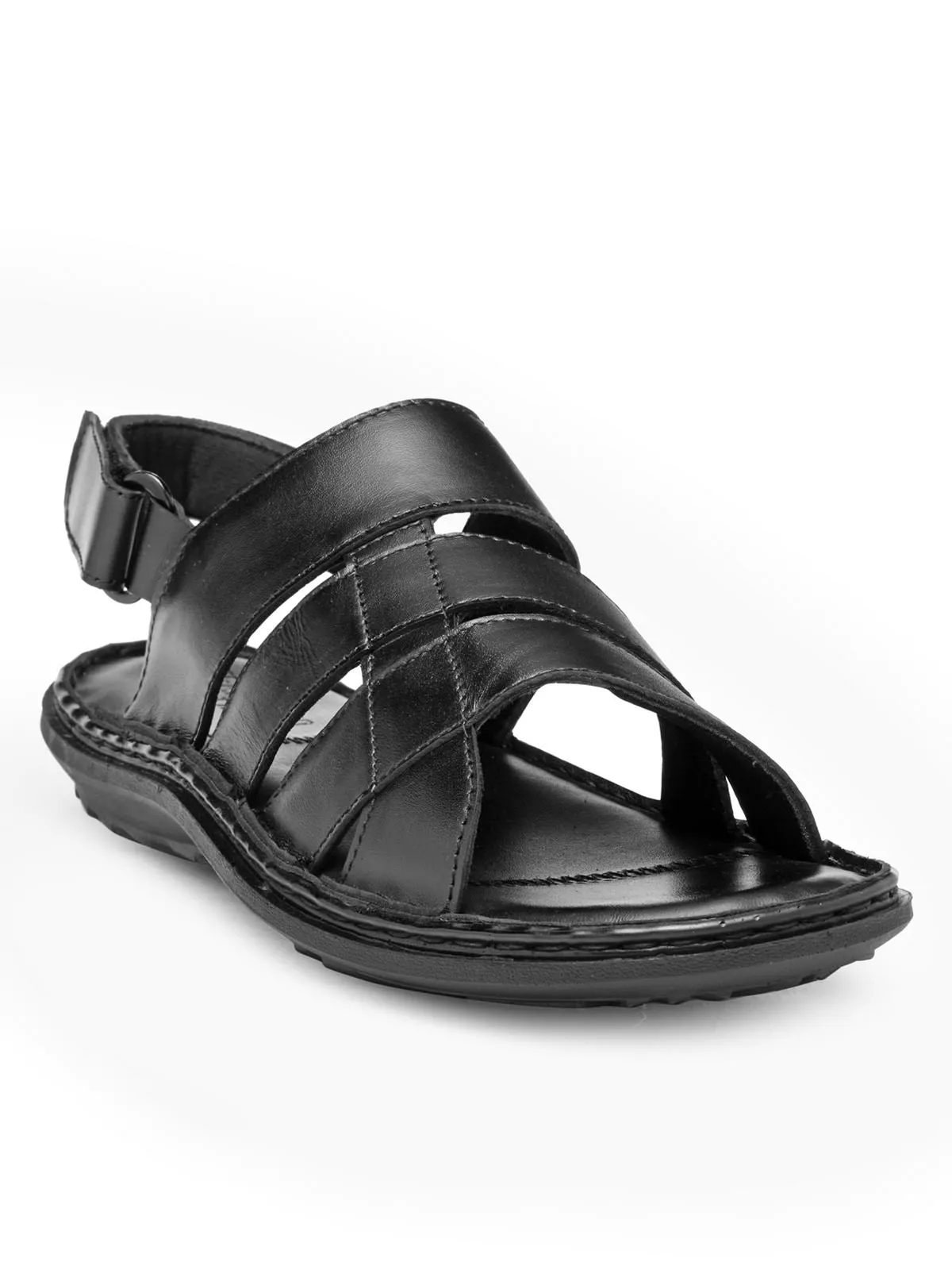 Teakwood Black Daily Wear Sandals