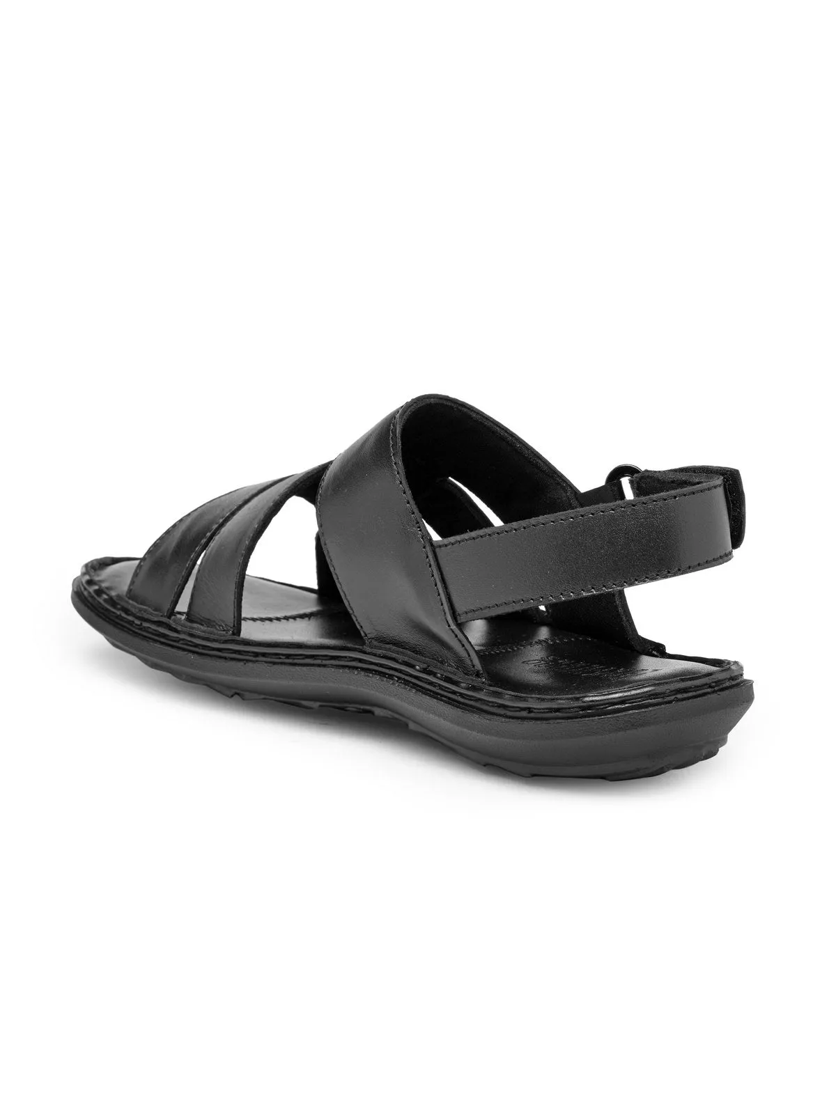 Teakwood Black Daily Wear Sandals