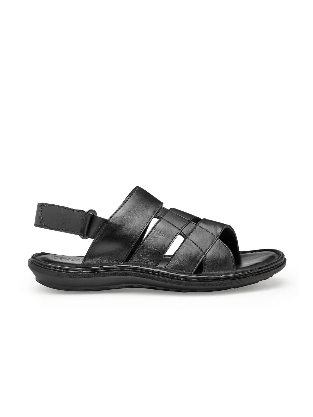 Teakwood Black Daily Wear Sandals