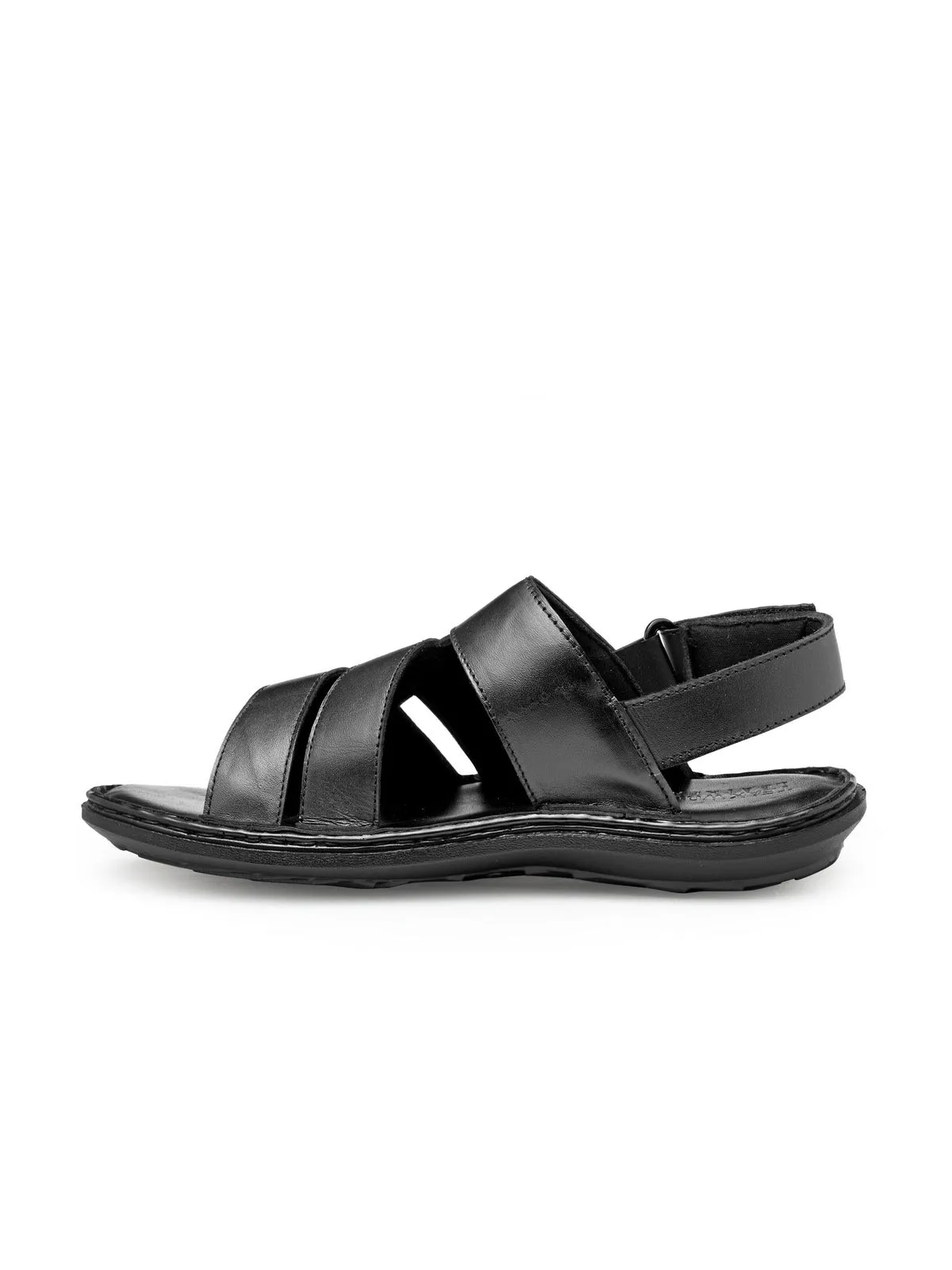 Teakwood Black Daily Wear Sandals