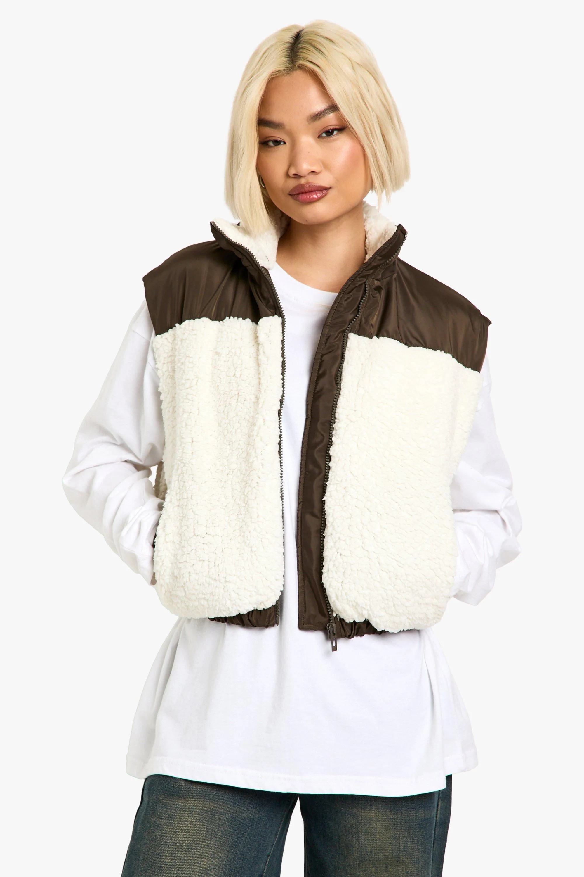 Teddy Panel Vest