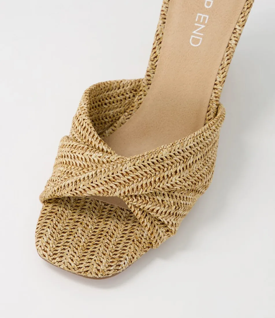 TOP END Katia Natural Syn Raffia Mules