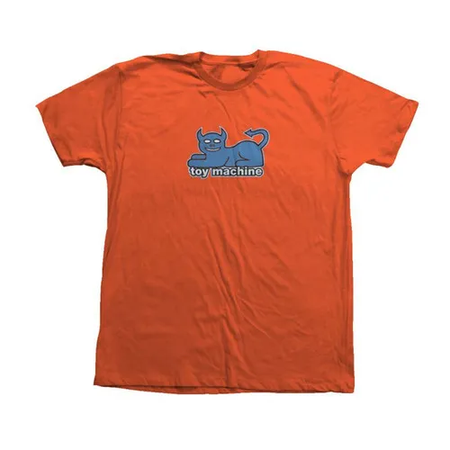 Toy Machine Skateboards Shirt Devil Cat Orange