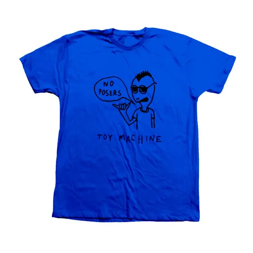 Toy Machine Skateboards Shirt No Posers Royal Blue