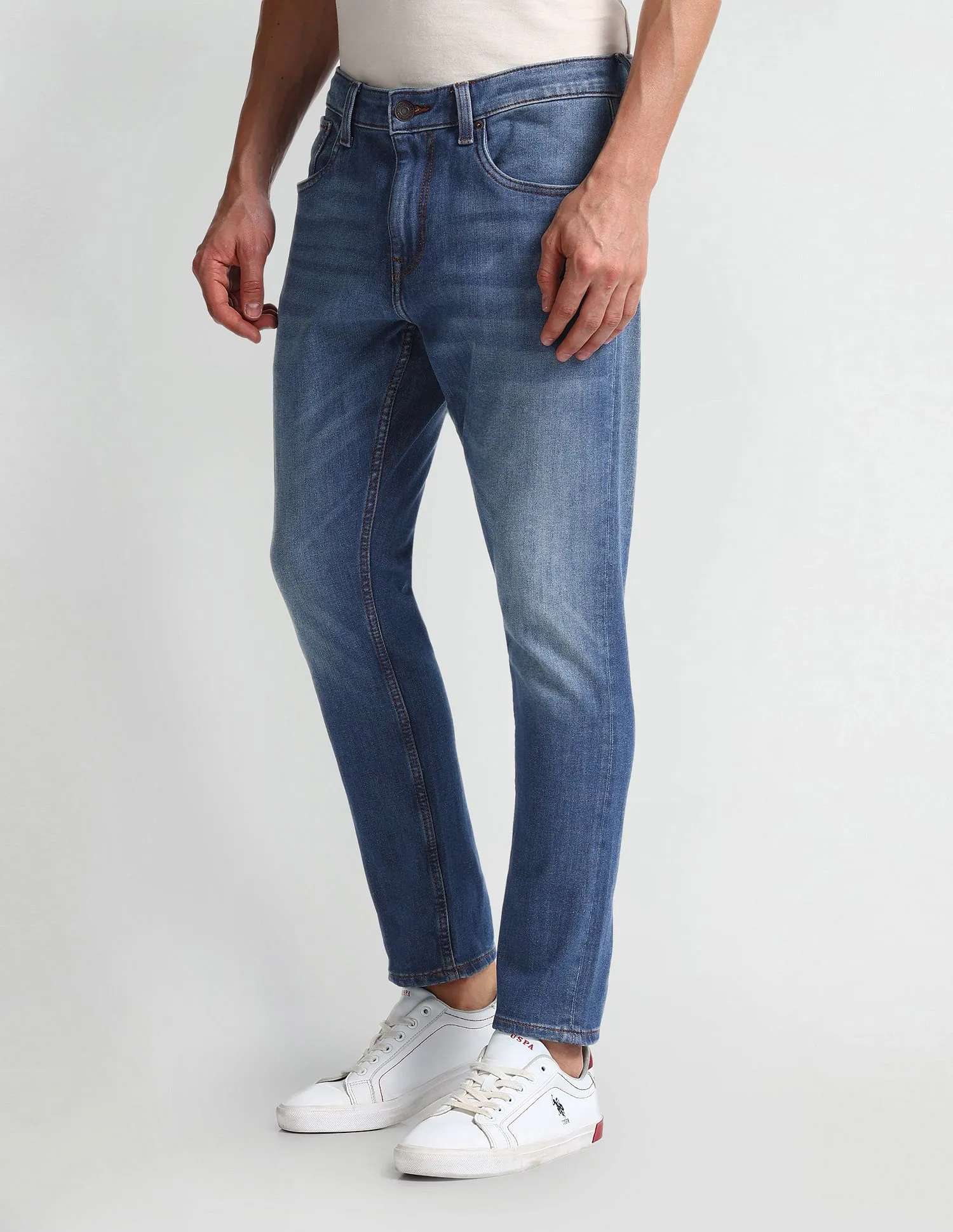 U.S. Polo Assn. Denim Co. Henry Tapered Cropped Fit Blue Jeans