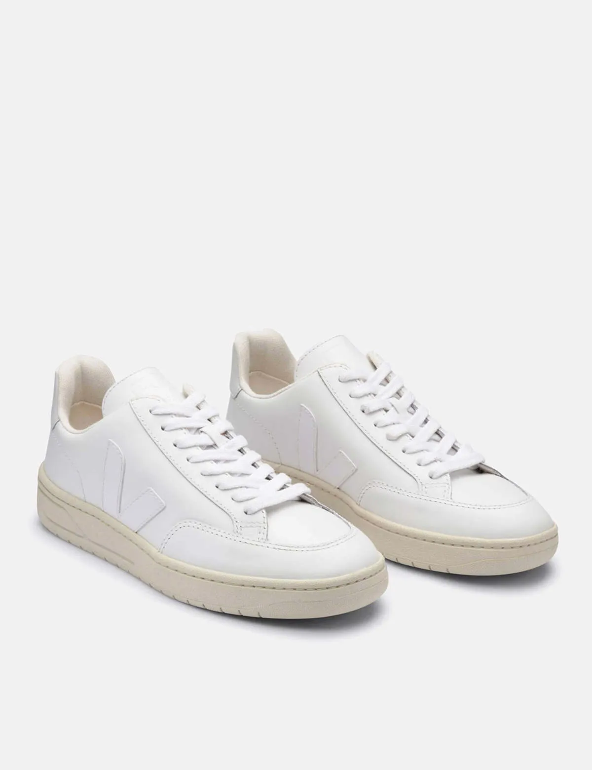 V-12 Leather Trainers - Extra White