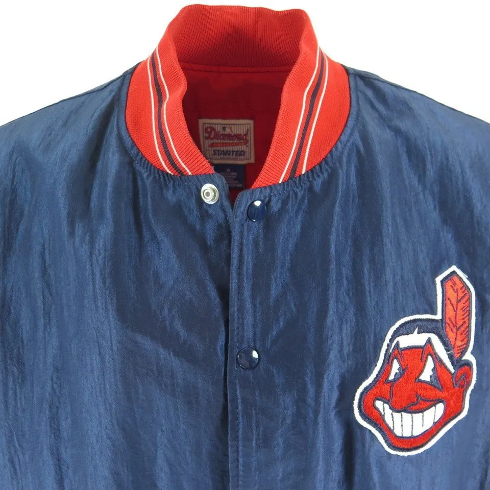 Vintage 90s Starter Indians Jacket XL Cleveland MLB Baseball