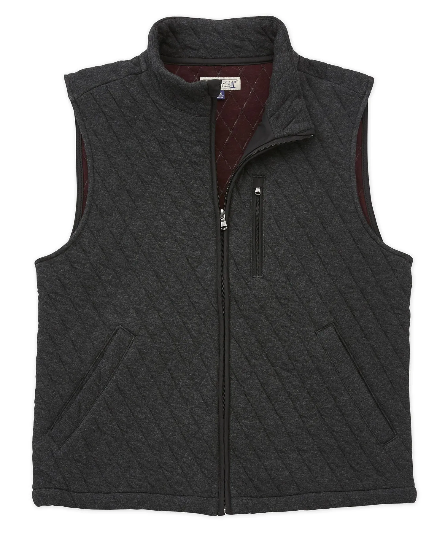 Westport Lifestyle Full Zip Quilted Knit Vest