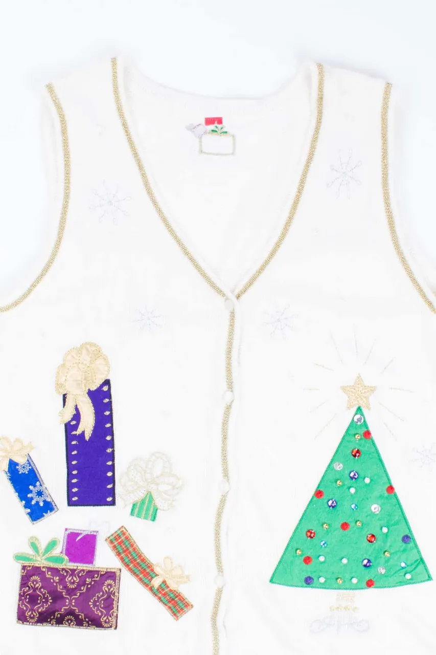 White Ugly Christmas Vest 54708