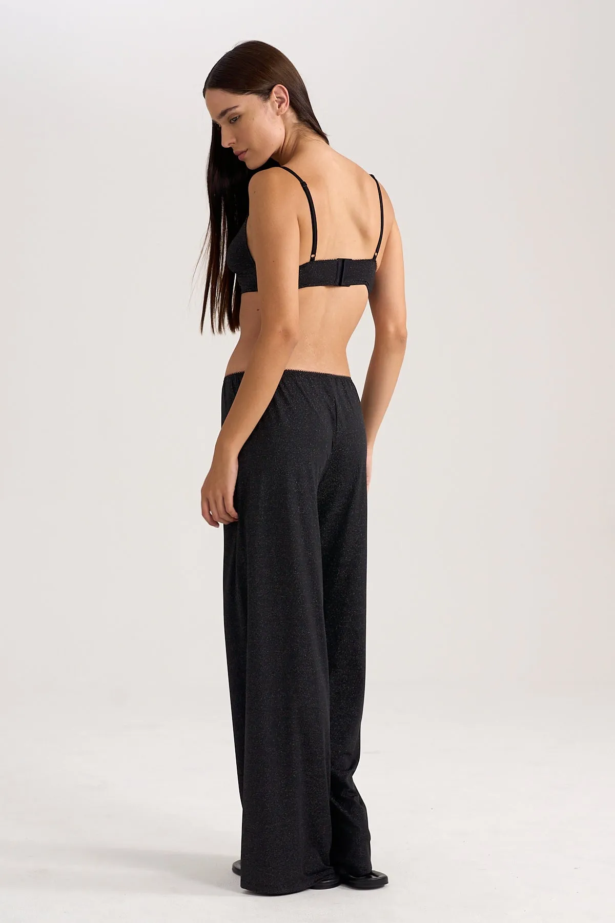 Wide-leg Lurex Pants