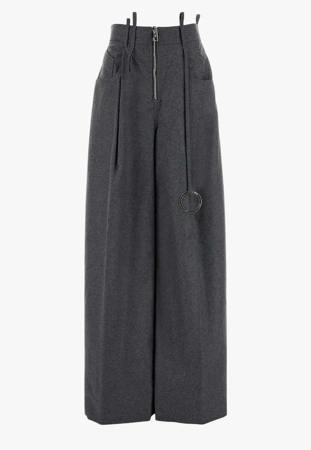 Wide-Leg Wool Pants