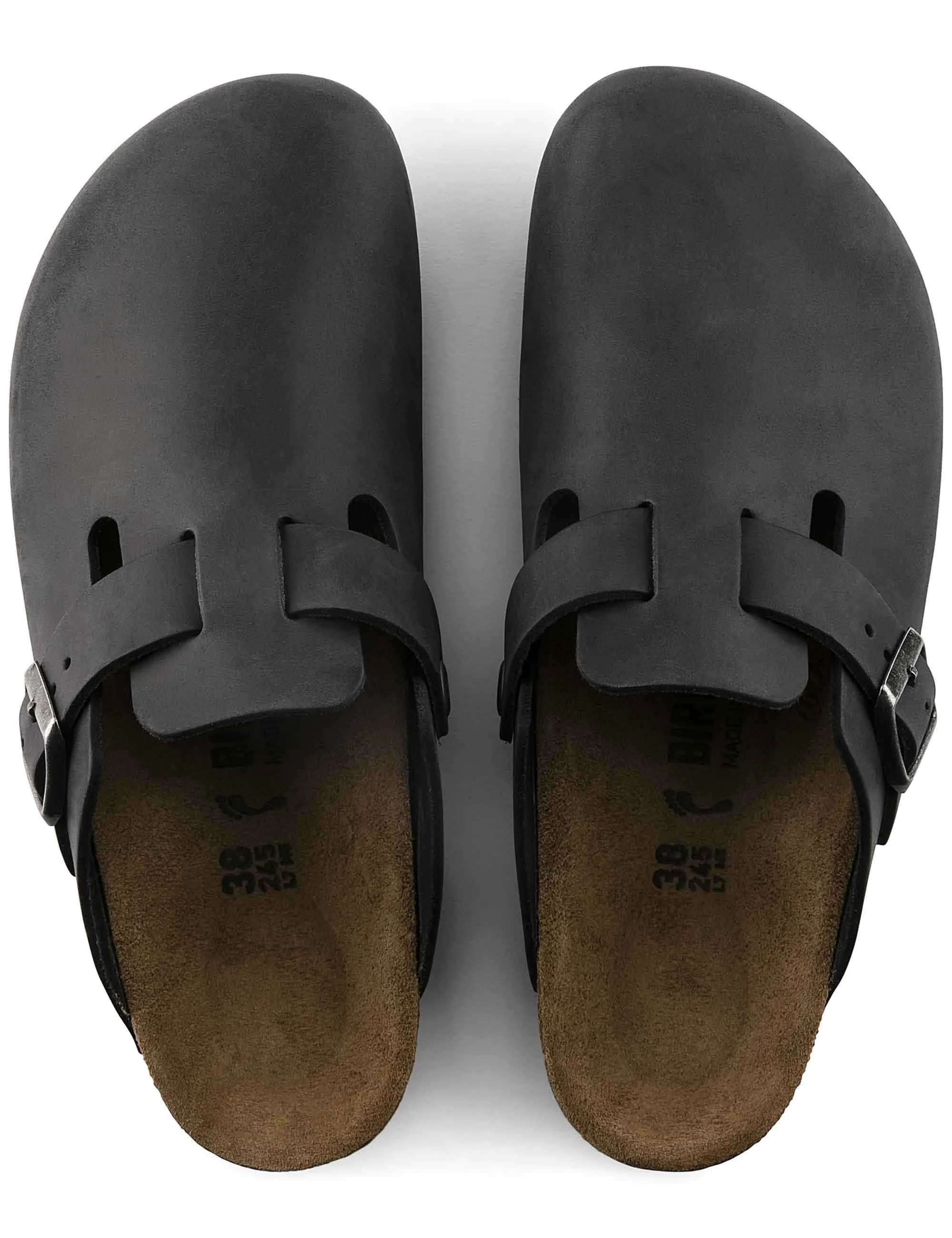 Women's Boston Leather Mules LEOI - Black (Regular Fit)