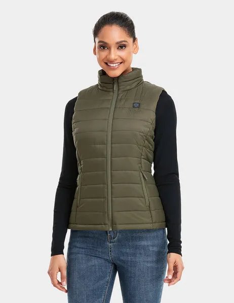 Women's Classic Heated Vest - Green / Red