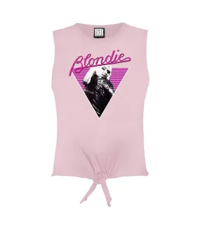 Womens/ladies blondie sleeveless crop top pink 182 Amplified