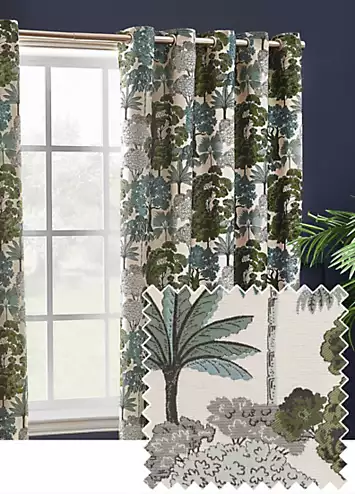 Wylder Nature Woodlands Lined Eyelet Jacquard Curtains | Kaleidoscope