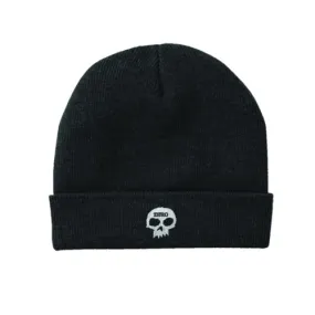 Zero Skateboards Beanie Single Skull Embroidered Black