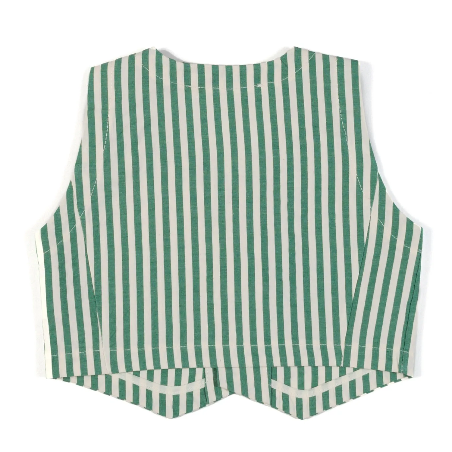 Zhoe & Tobiah Green Striped Vest For Boy